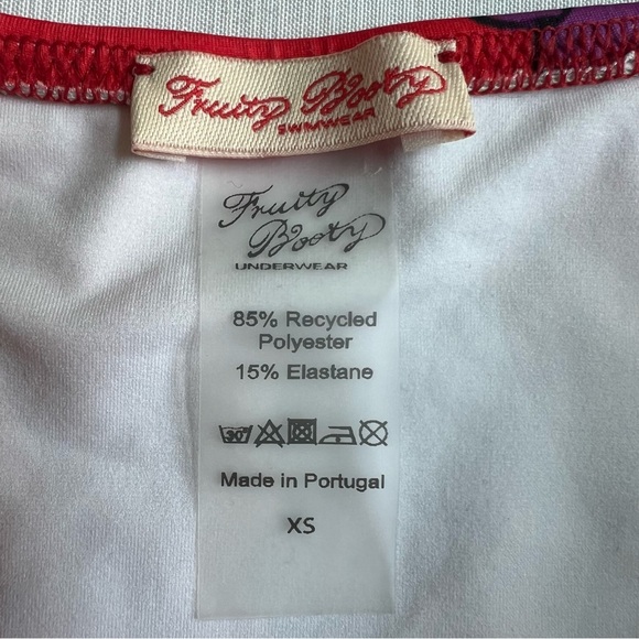 Fruity Booty Cherry Rio Bikini 2-Piece Swimsuit Set Red Floral Print XS/S - Picture 8 of 9